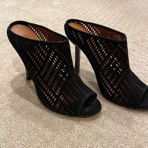 Elizabeth and James leather heels, mules